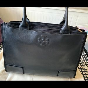 Tory Burch Ella Leather/Canvas Tote